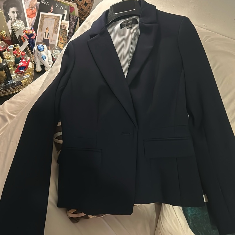 FLASH SALE! Brand new J. Crew Stretch Blazer with Pleated Back! Size 0!